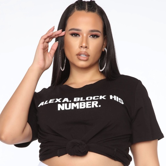 Fashion Nova Tops - Alexa Block His Number Tee